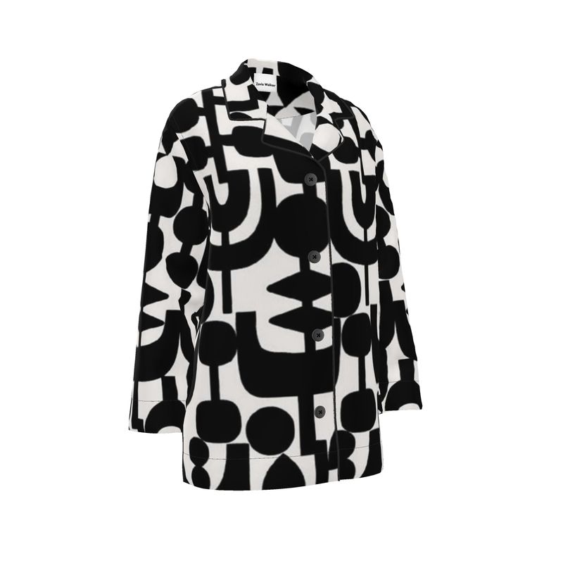 Black & White Geometric Luxury Pajama top