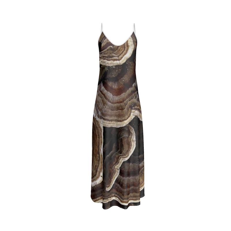 Goddess long silk slip dress