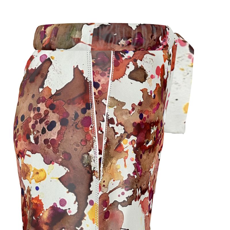 pink silk satin shorts