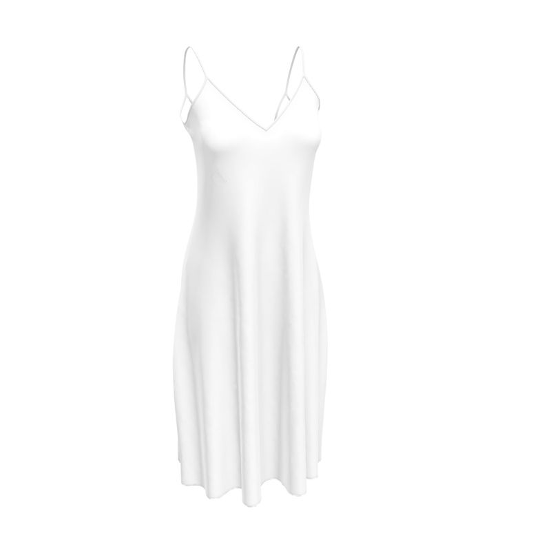 White midi dress soft fabric
