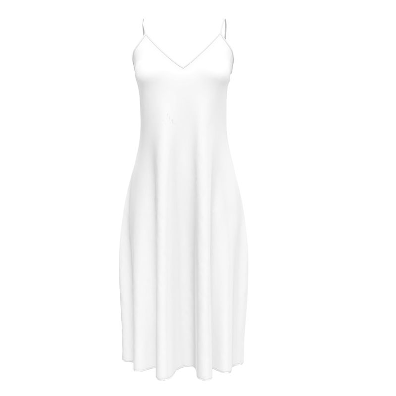 White midi dress soft fabric