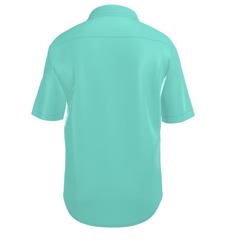aqua silk shirt