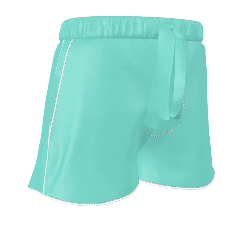aqua silk shorts