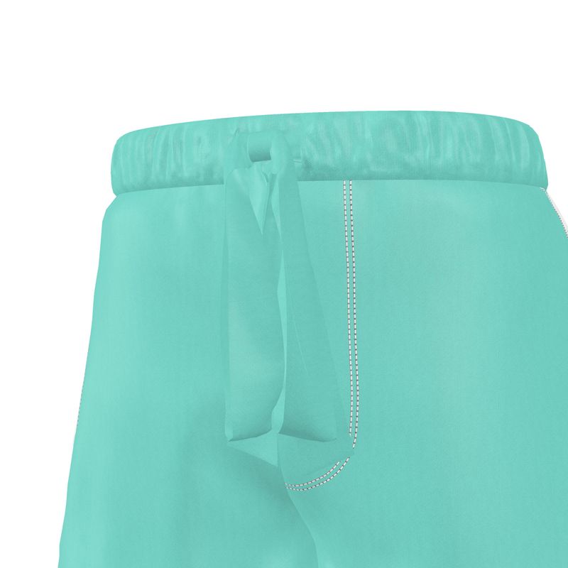 aqua silk shorts
