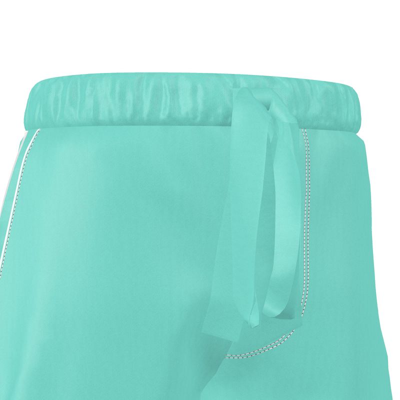 aqua silk shorts
