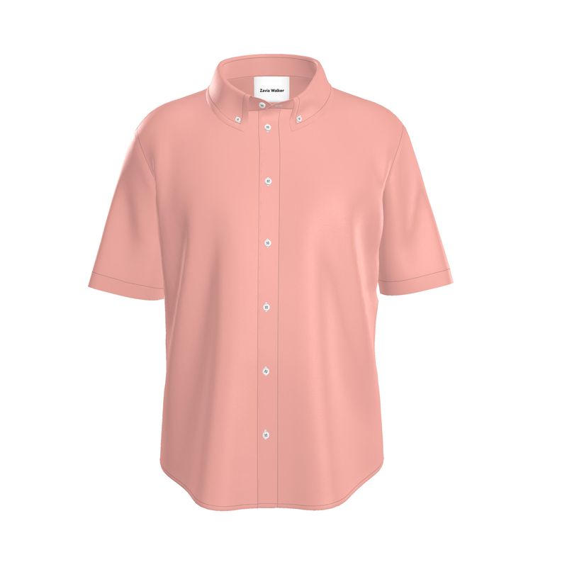 coral silk shirt