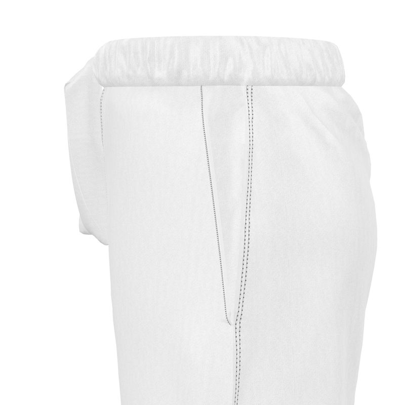White silk shorts