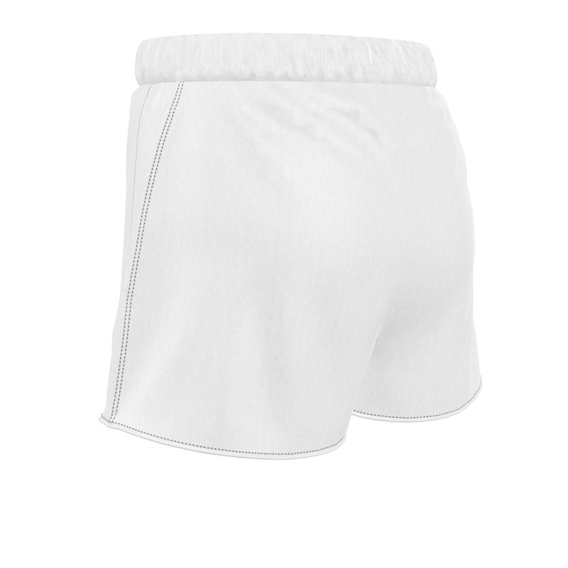 White silk shorts