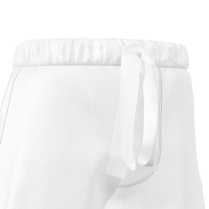 White silk shorts