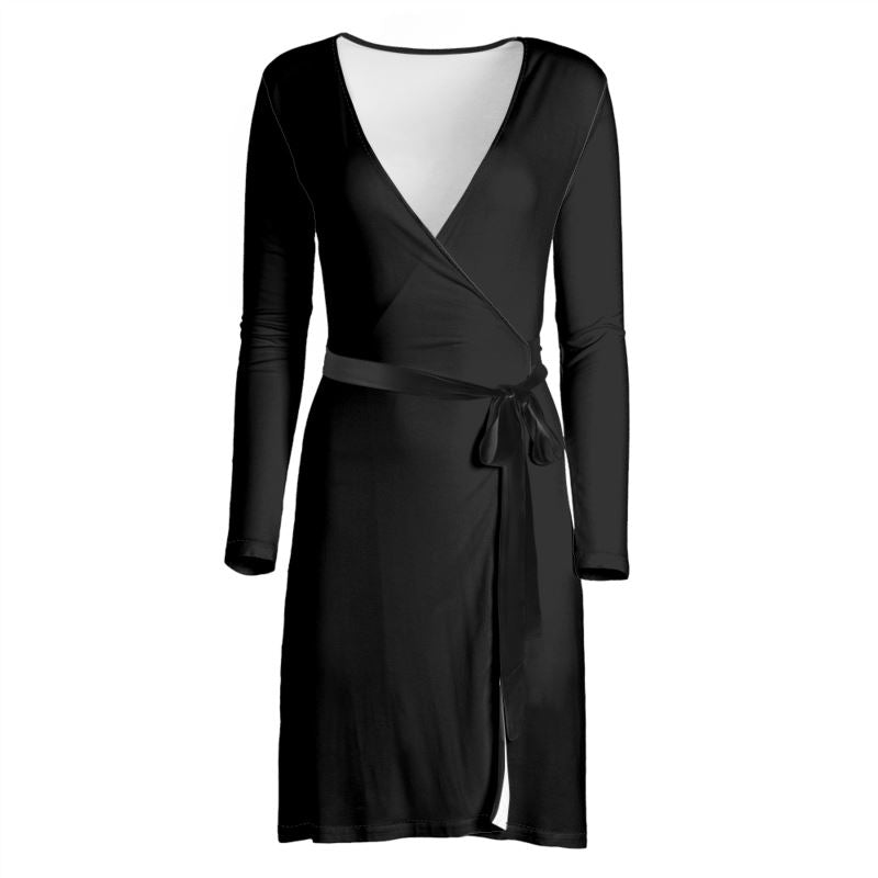 Cleopatra Black Wrap Dress XXS / Regular / Solange Silky Jersey 6.34 oz Cleopatra Black Wrap Dress XXS / Regular / Solange Silky Jersey 6.34 oz