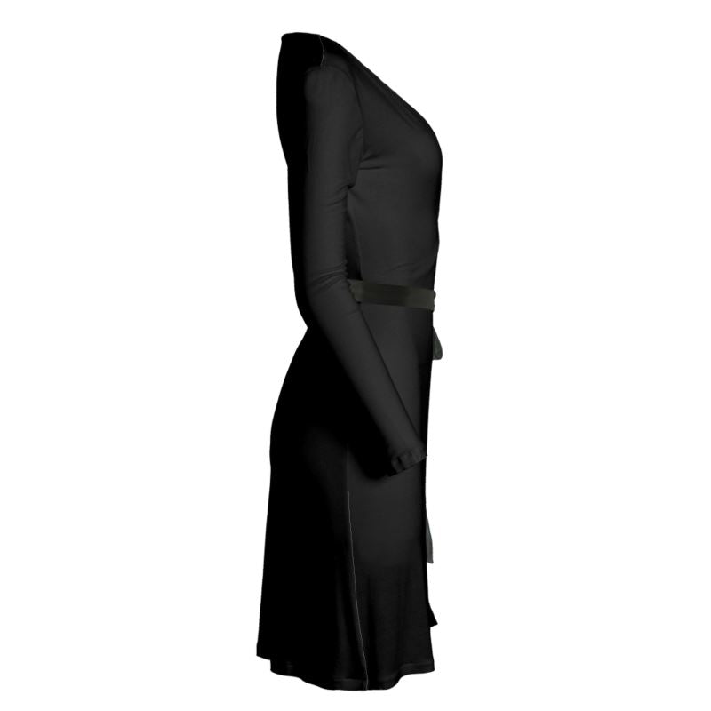 Cleopatra Black Wrap Dress XXS / Regular / Solange Silky Jersey 6.34 oz