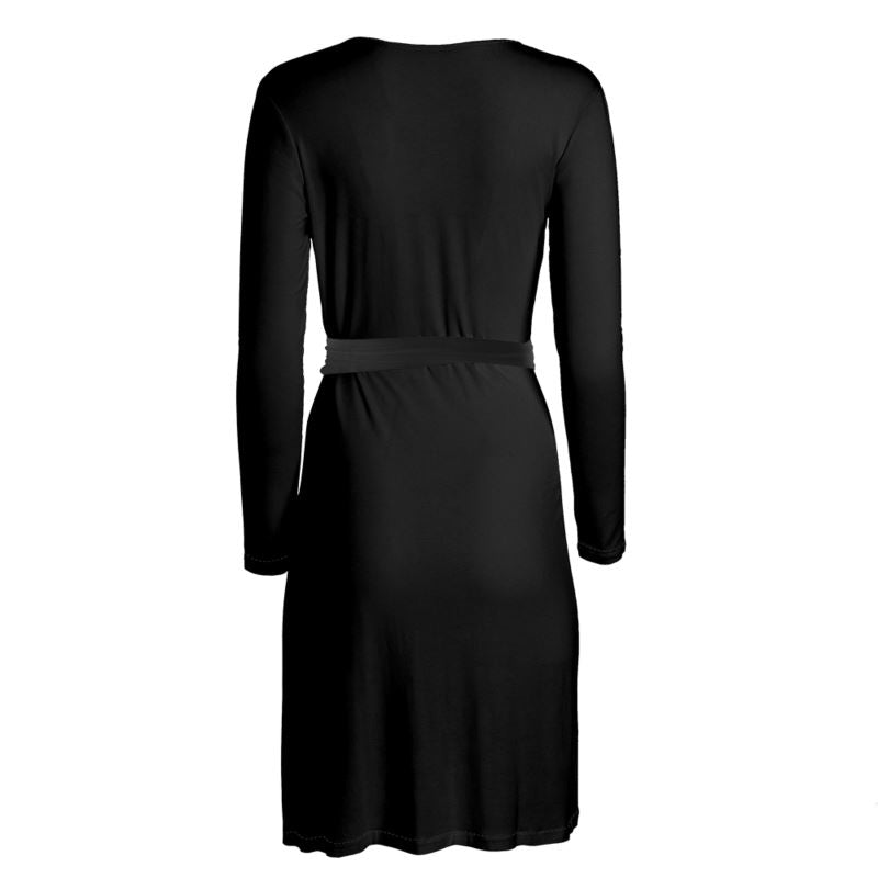 Cleopatra Black Wrap Dress
