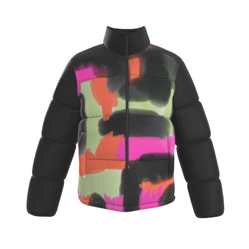 pop of color men's puffer