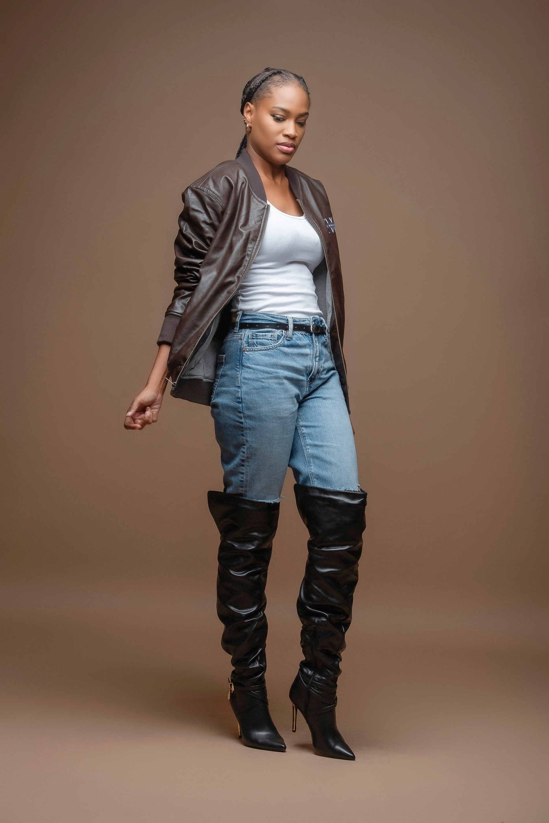 Zavia Walker Unisex Faux Leather Bomber Jacket