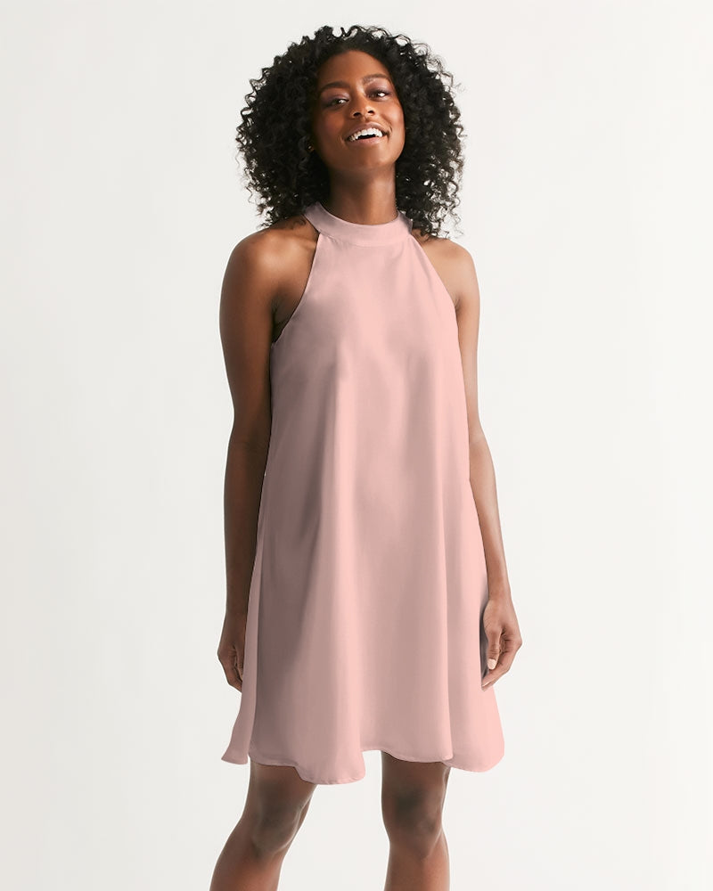 Blush Kisses Halter Dress Pink / Xs Blush Kisses Halter Dress Pink / Xs