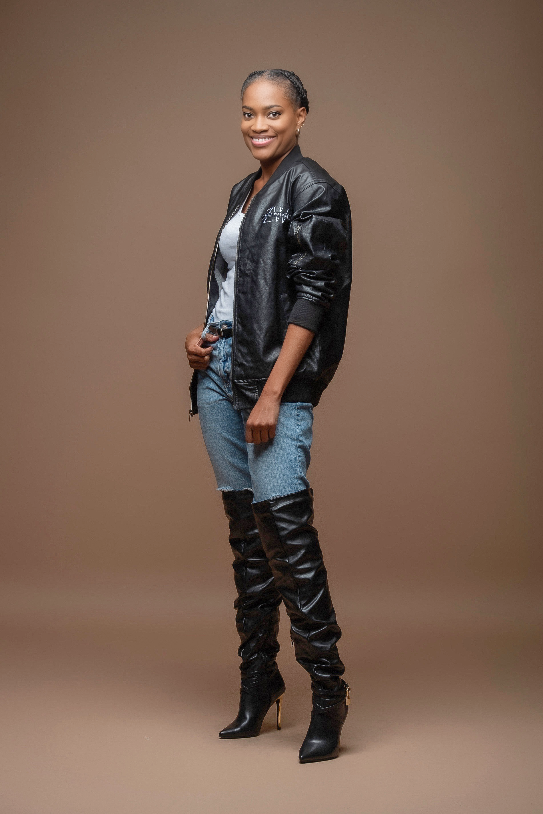 Zavia Walker Unisex Faux Leather Bomber Jacket
