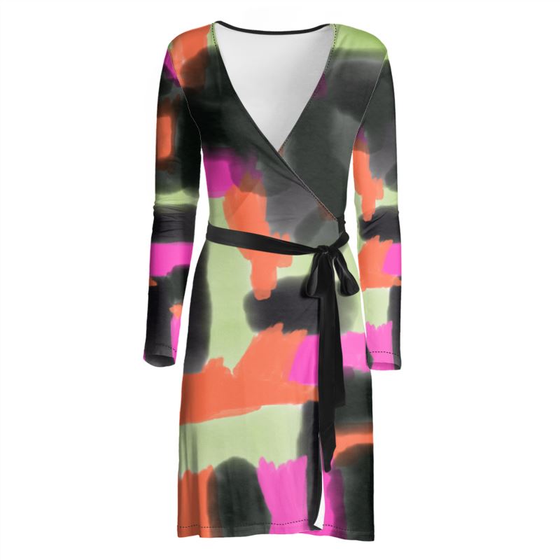 The Color Block Wrap Dress