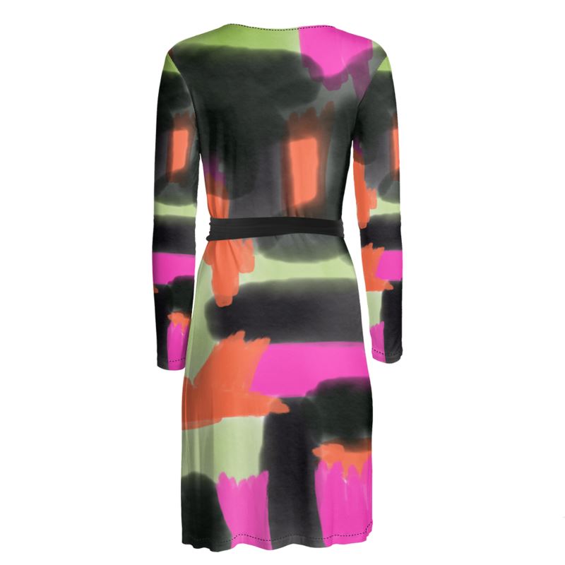 The Color Block Wrap Dress