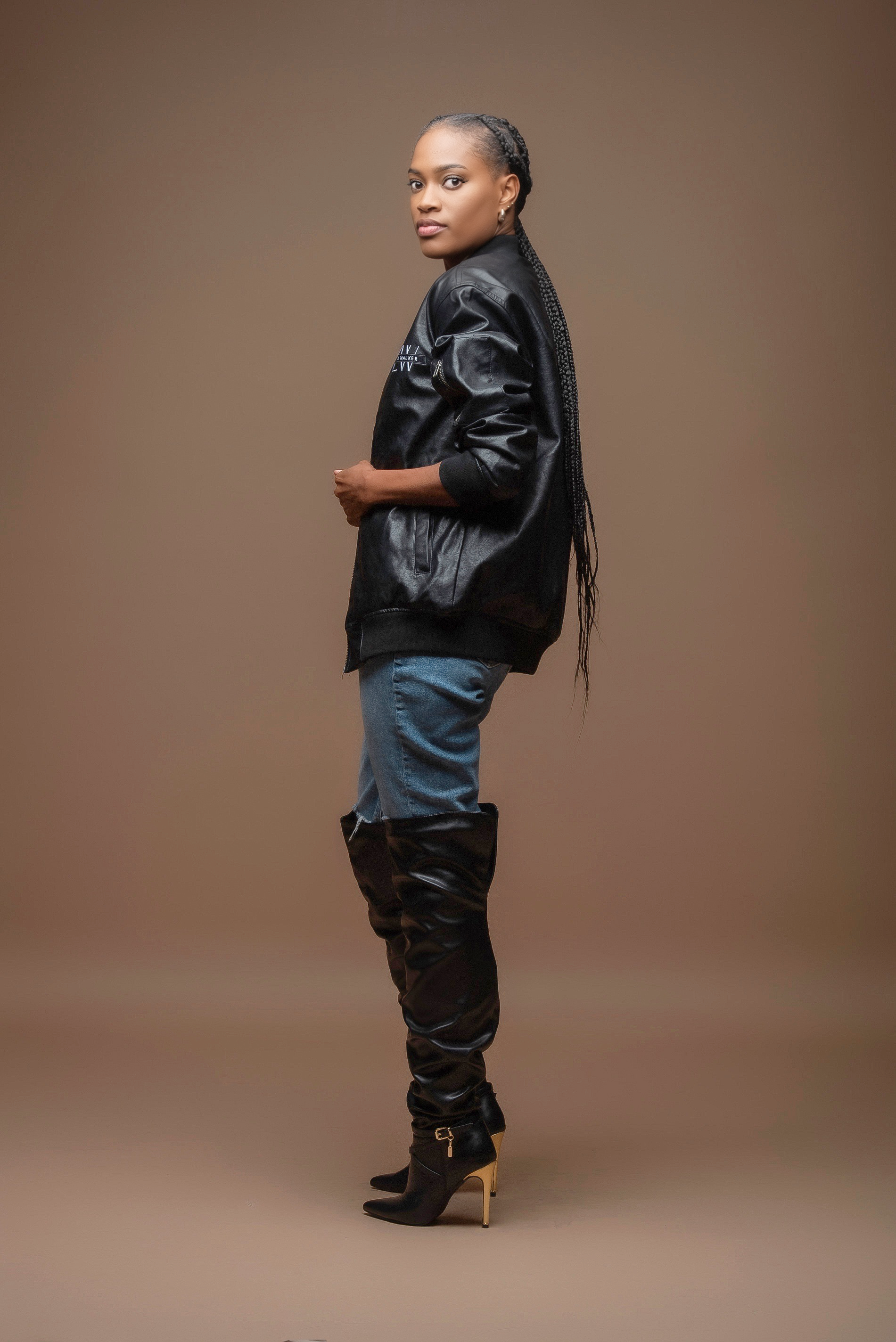 Zavia Walker Unisex Faux Leather Bomber Jacket