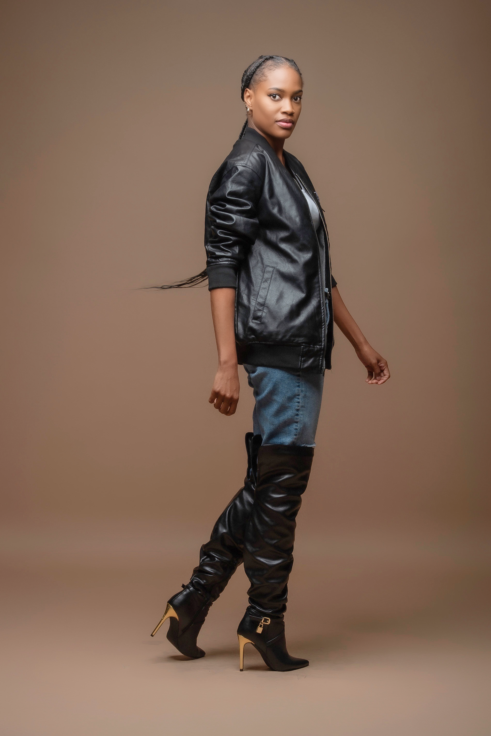 Zavia Walker Unisex Faux Leather Bomber Jacket