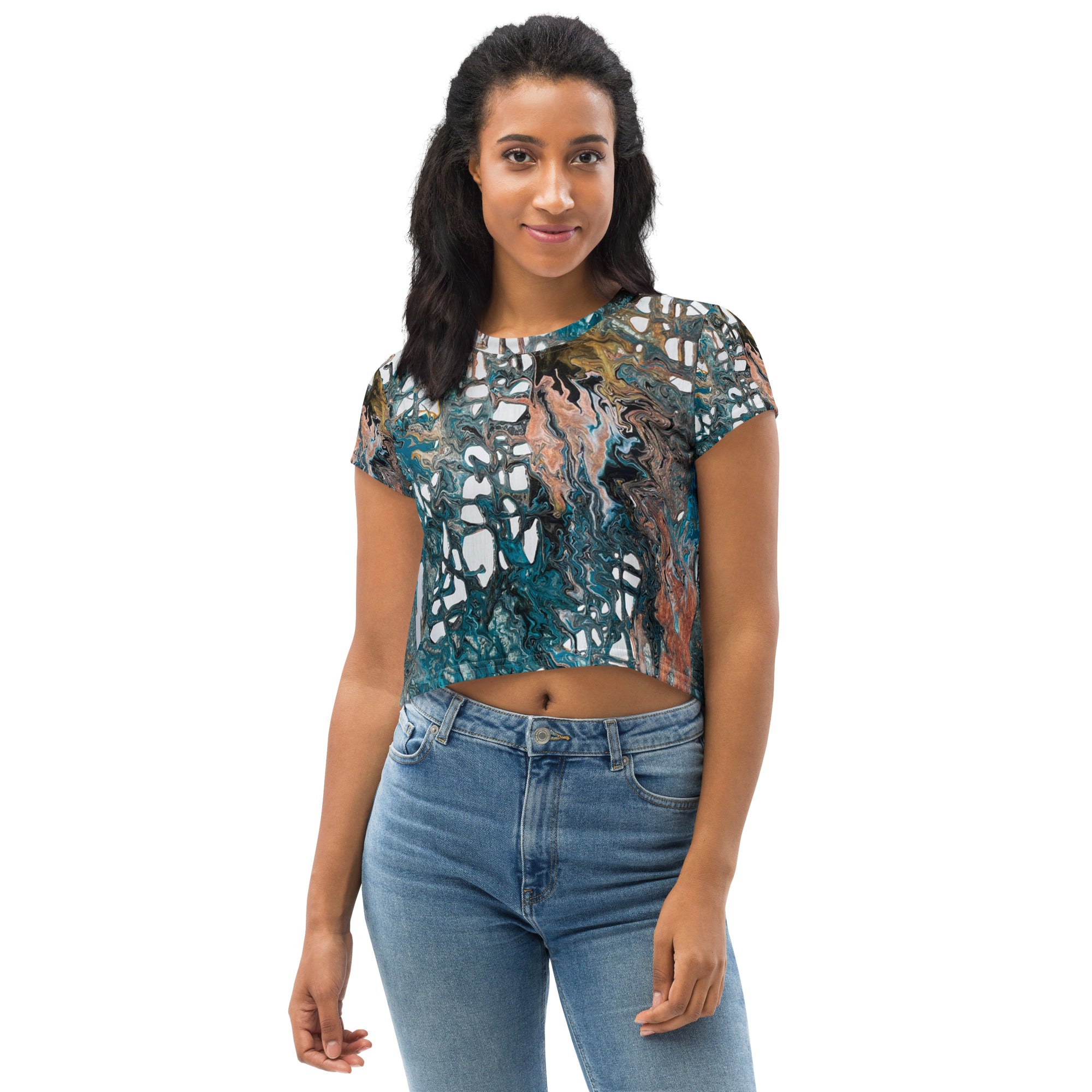 Caribbean Sunset Crop Tee