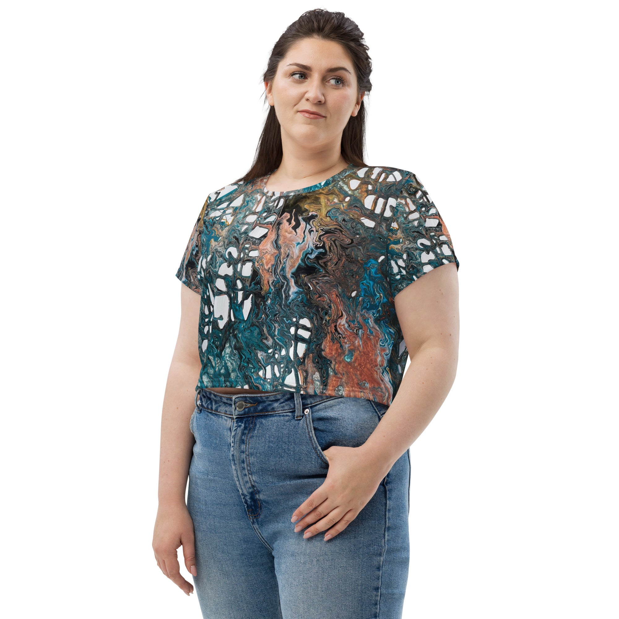 Caribbean Sunset Crop Tee