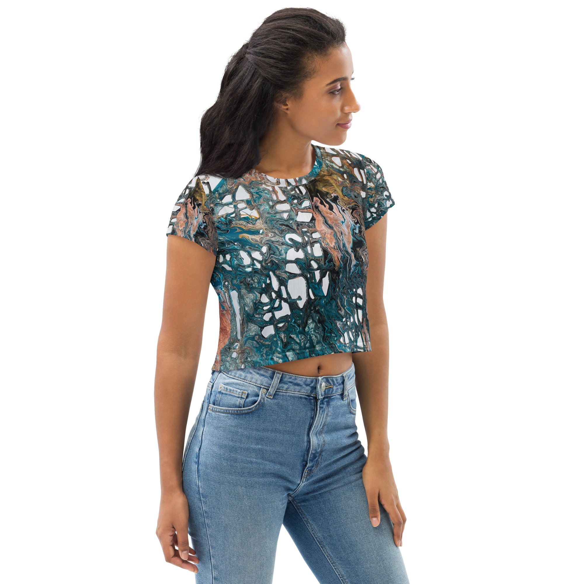 Caribbean Sunset Crop Tee