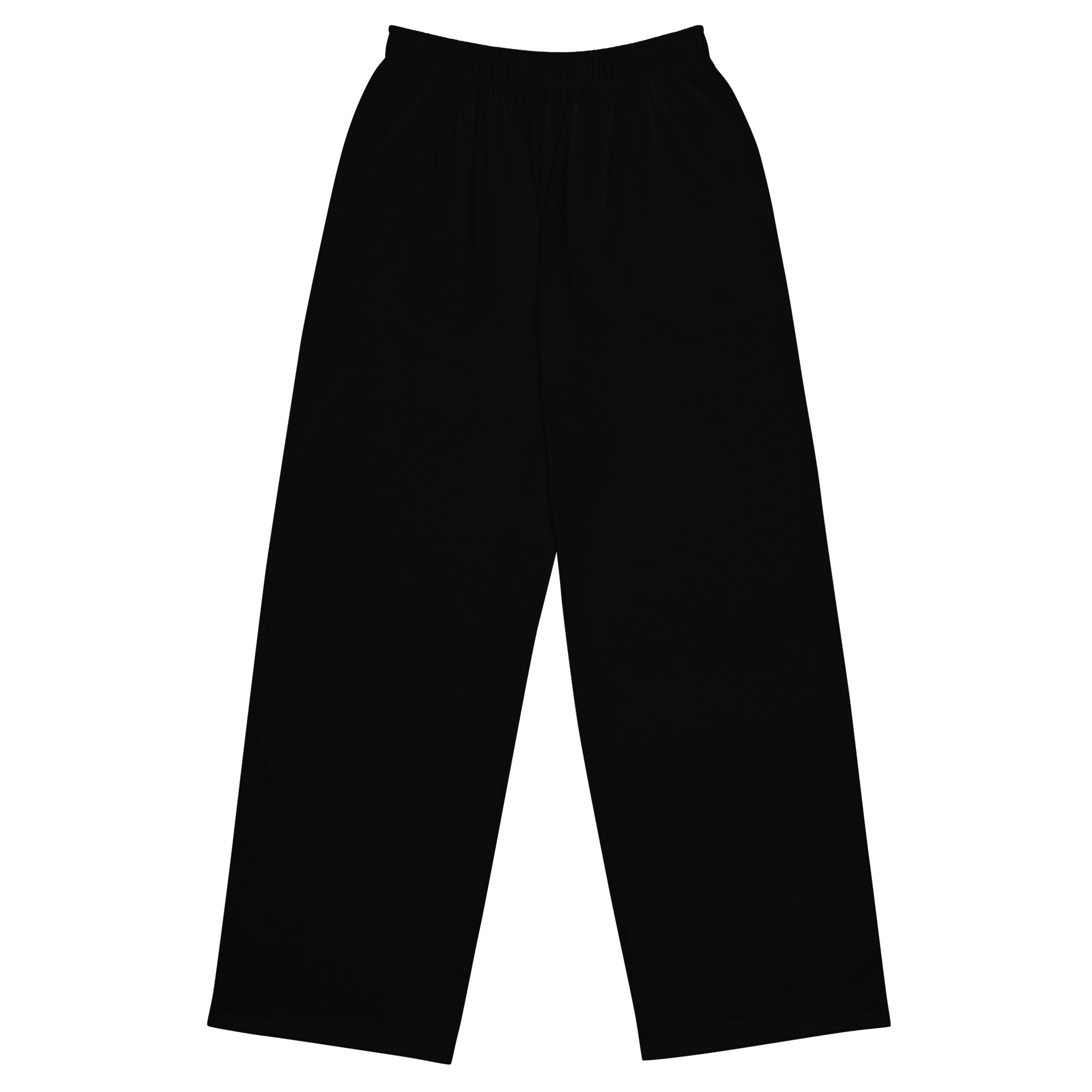 Black Unisex Wide-Leg Pants
