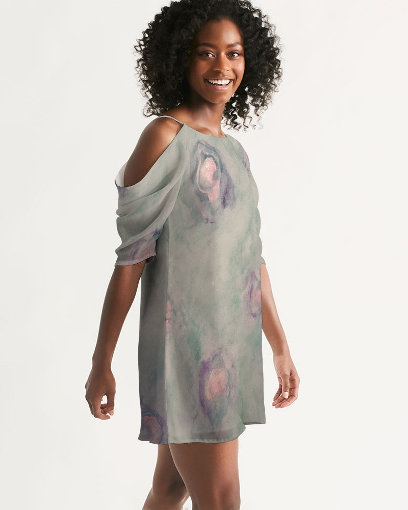 Coastal Muse Open Shoulder A-Line Dress – Zavia Walker