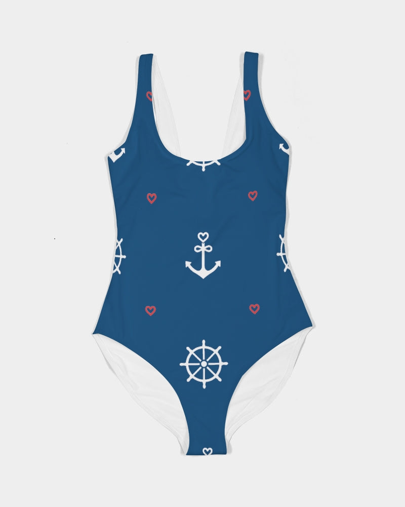 Zavia Walker Nautical Women's One-Piece Swimsuit