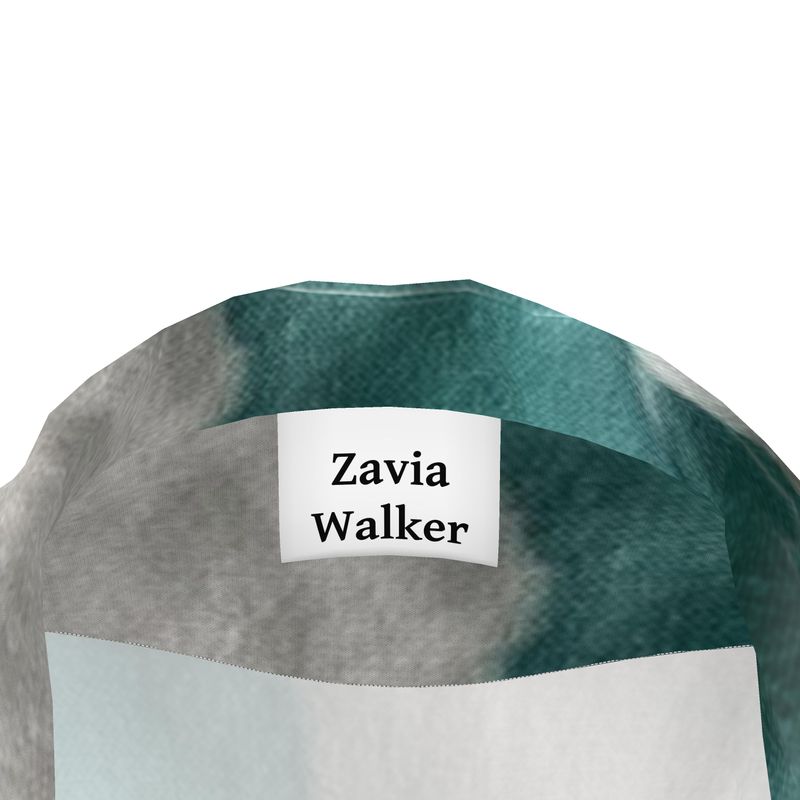 Teal & White Luxury Silk Shirt