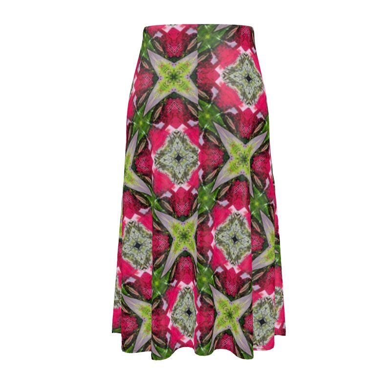 Strawberry mojito midi skirt