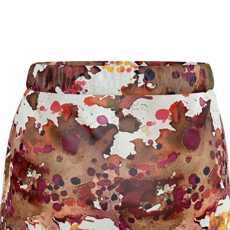pink silk satin shorts