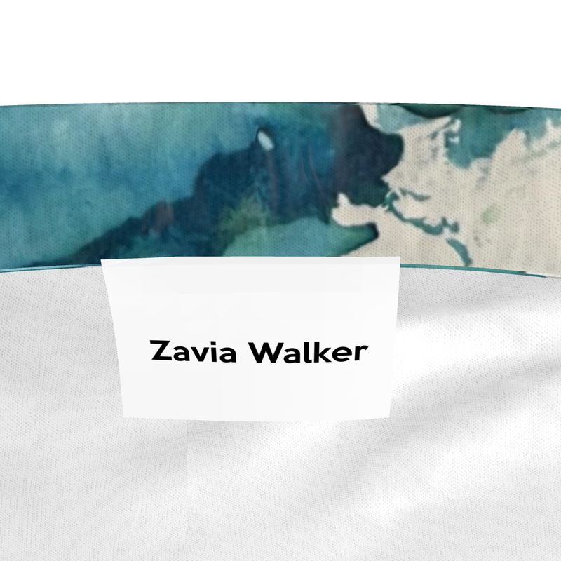 blue green silk shorts