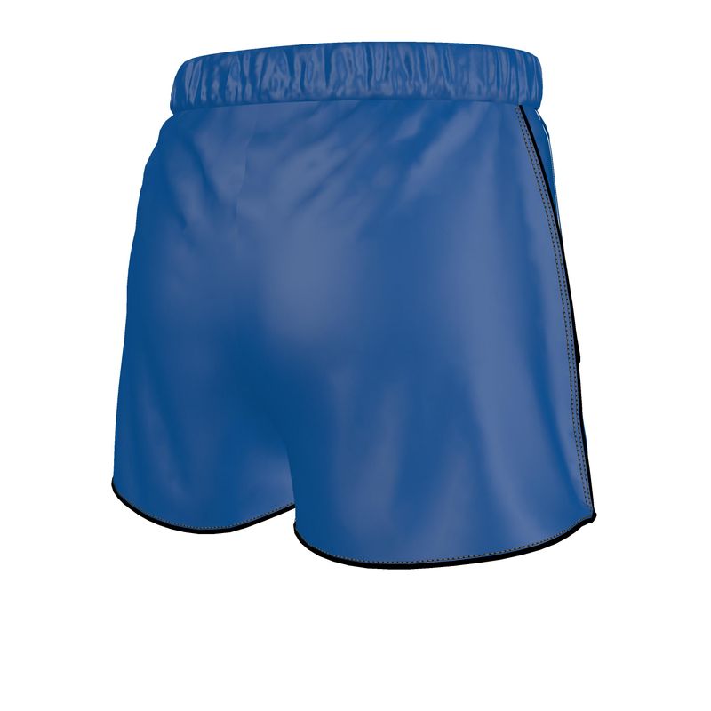 blue silk shorts