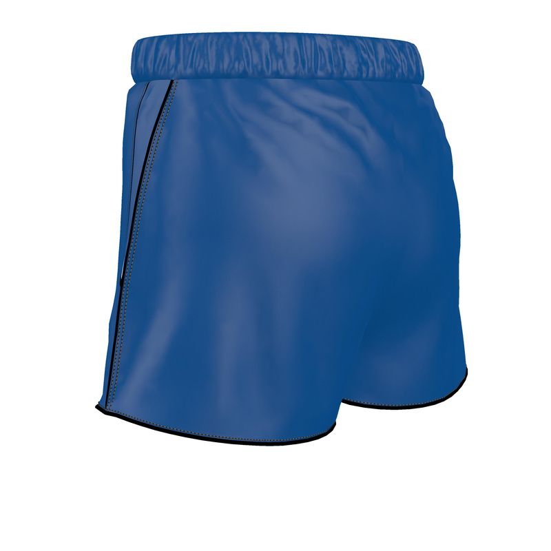 blue silk shorts