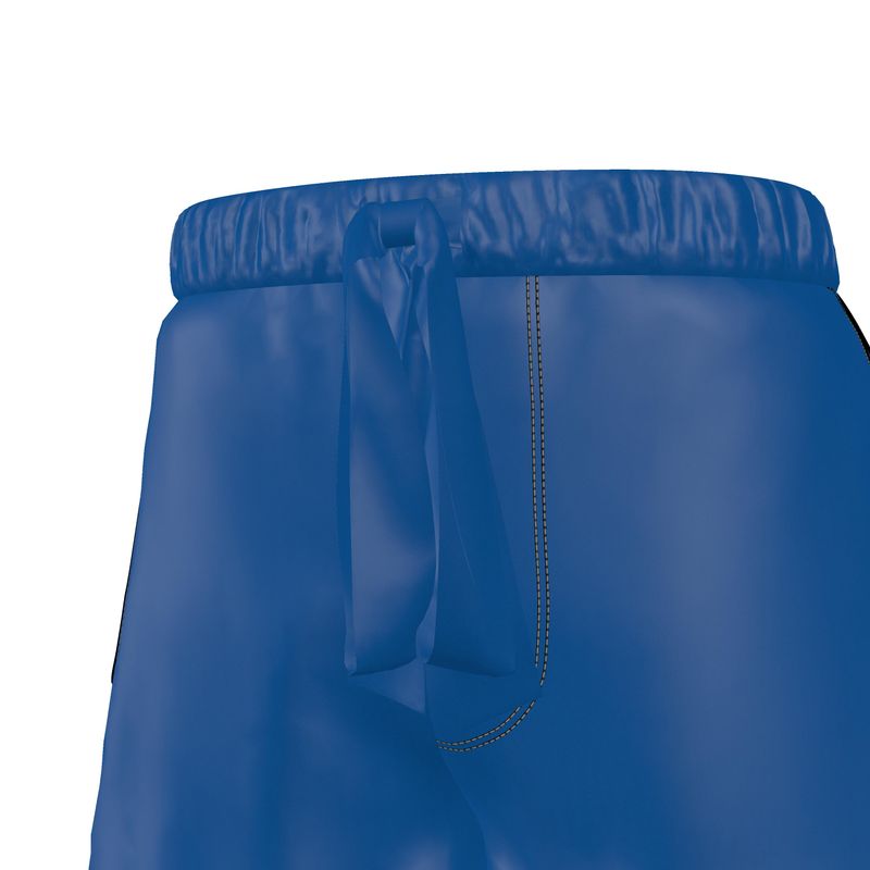 blue silk shorts