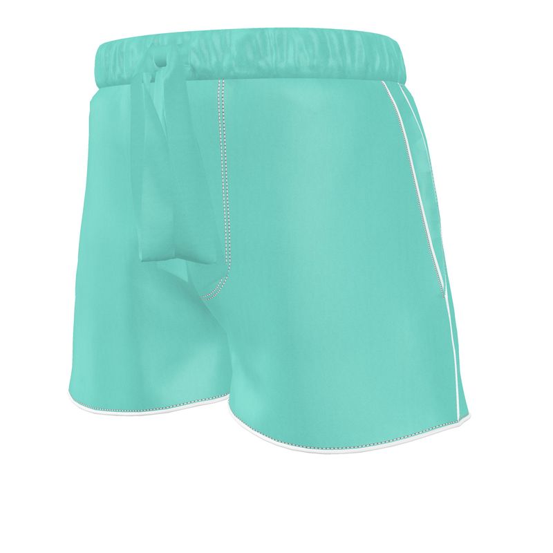 aqua silk shorts