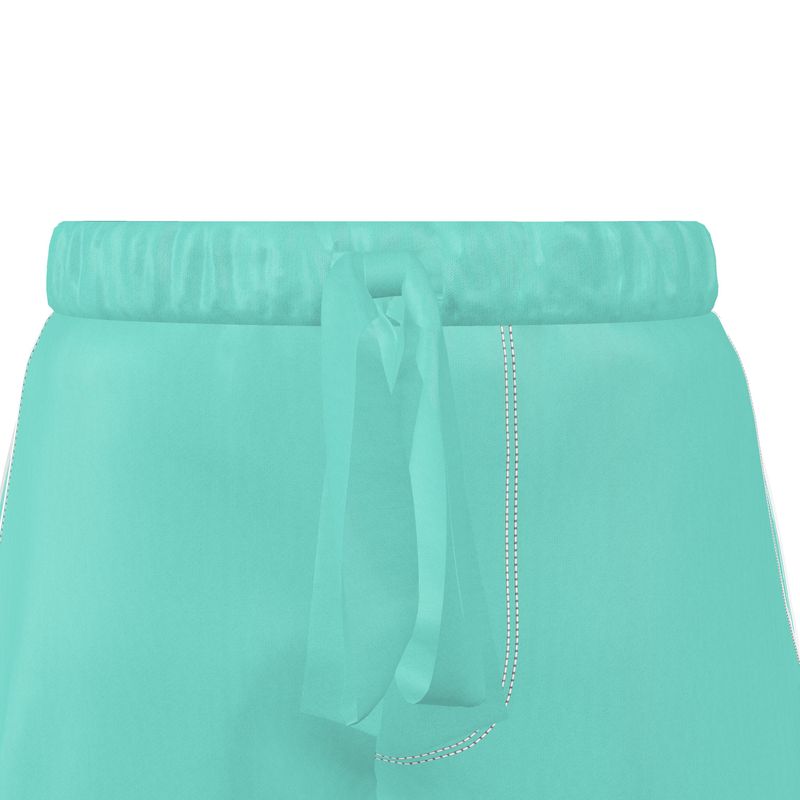 aqua silk shorts