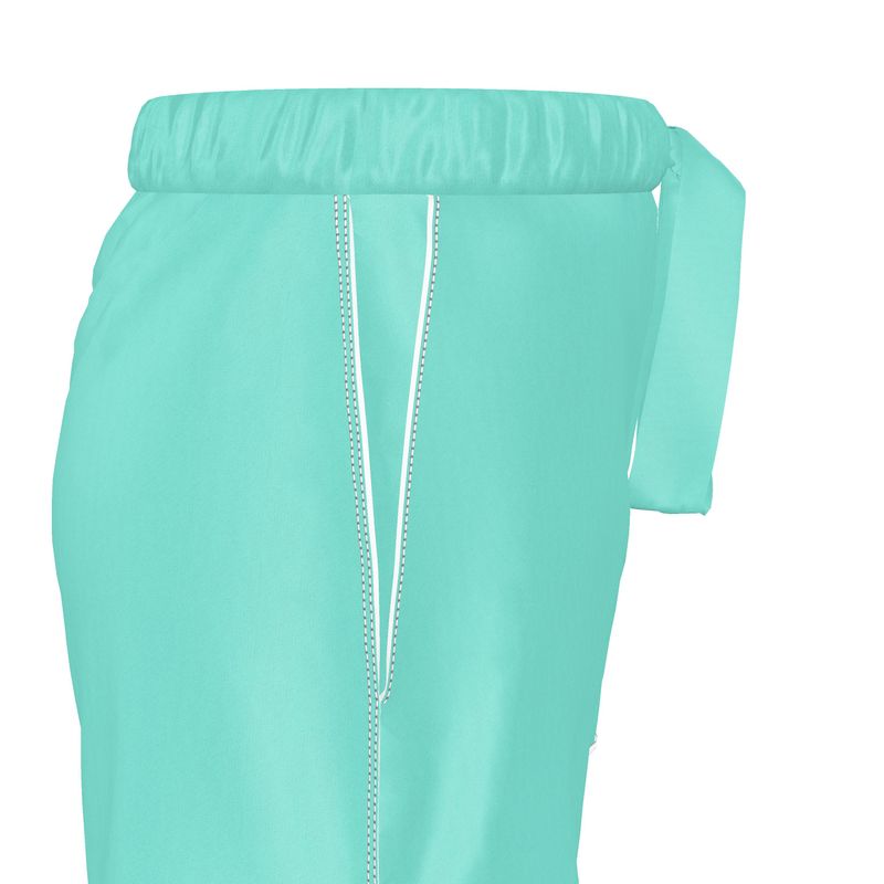 aqua silk shorts