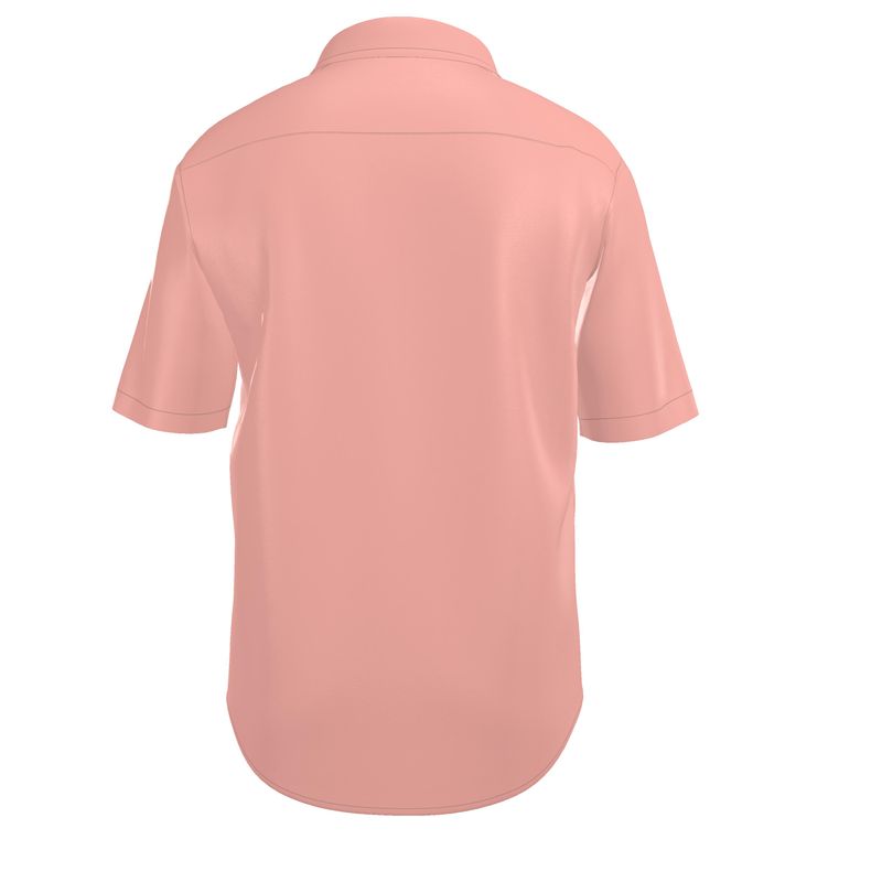 coral silk shirt