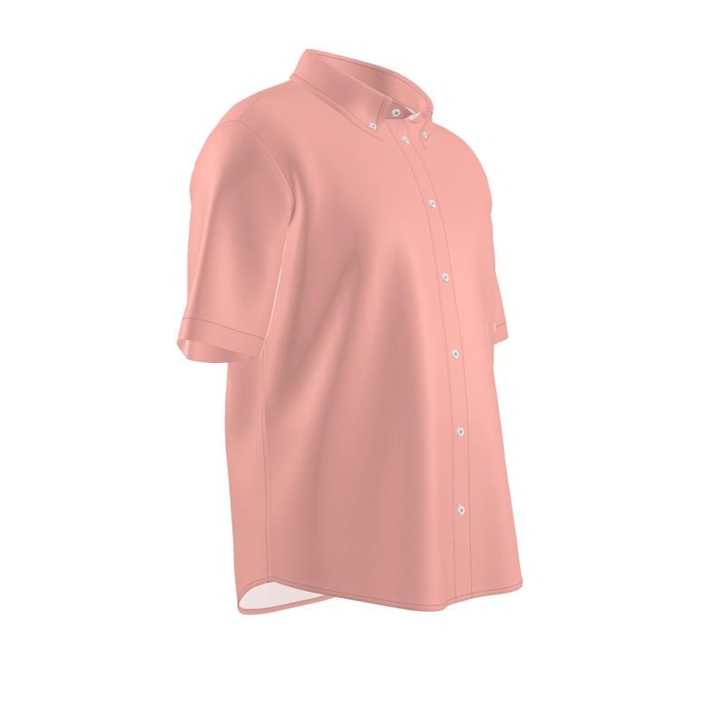 coral silk shirt