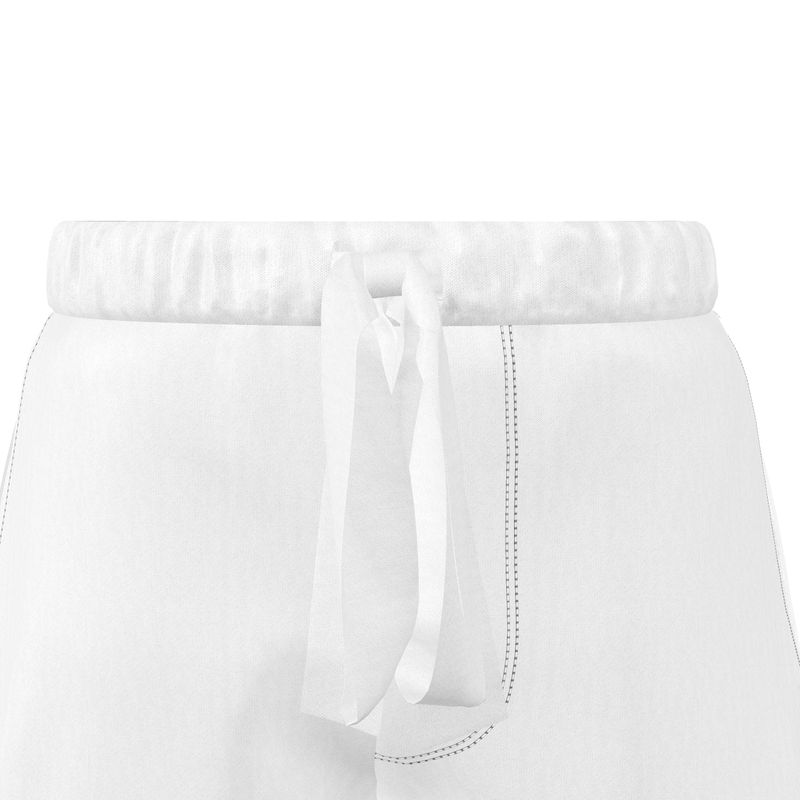 White silk shorts