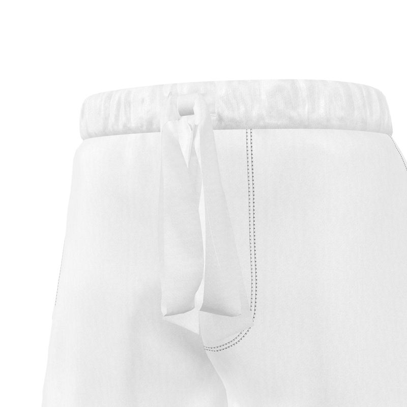 White silk shorts