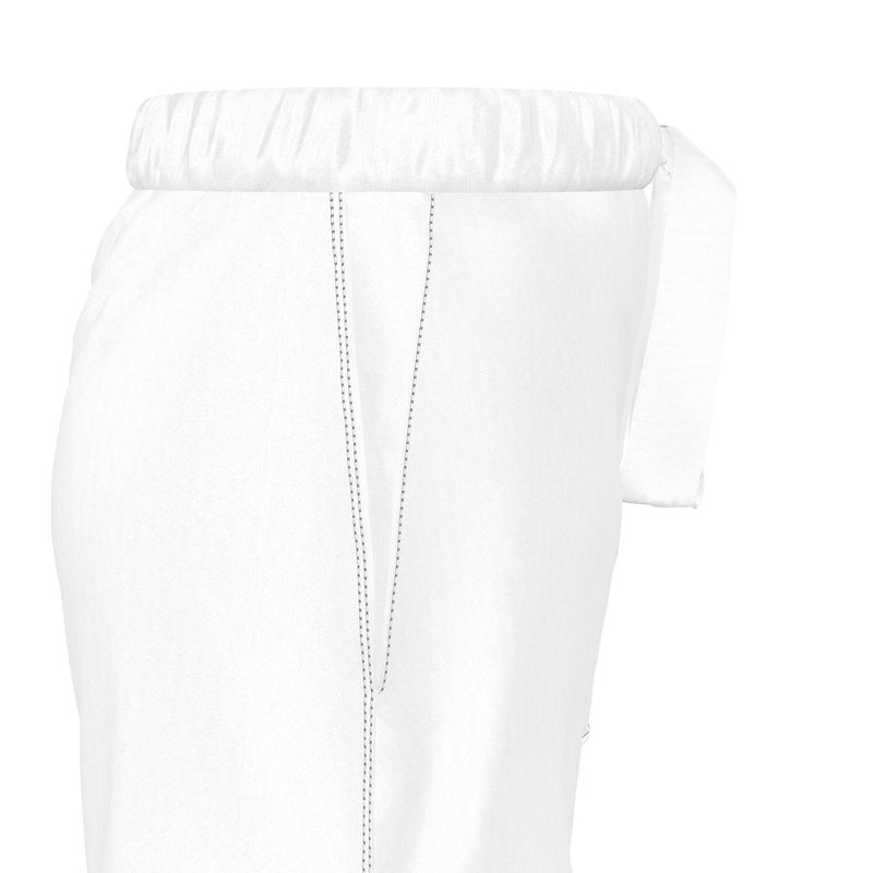 White silk shorts