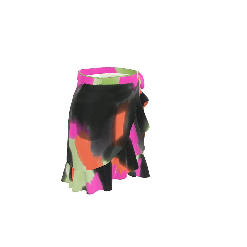 pop of color flounce skirt