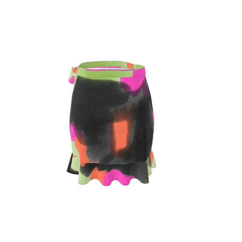 pop of color flounce skirt