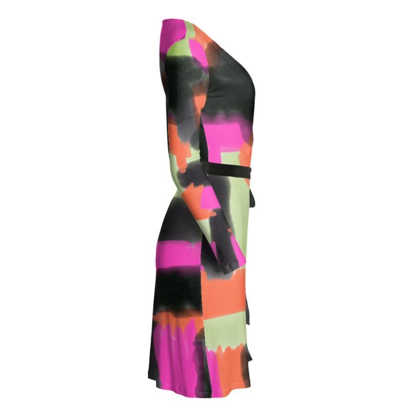 The Color Block Wrap Dress