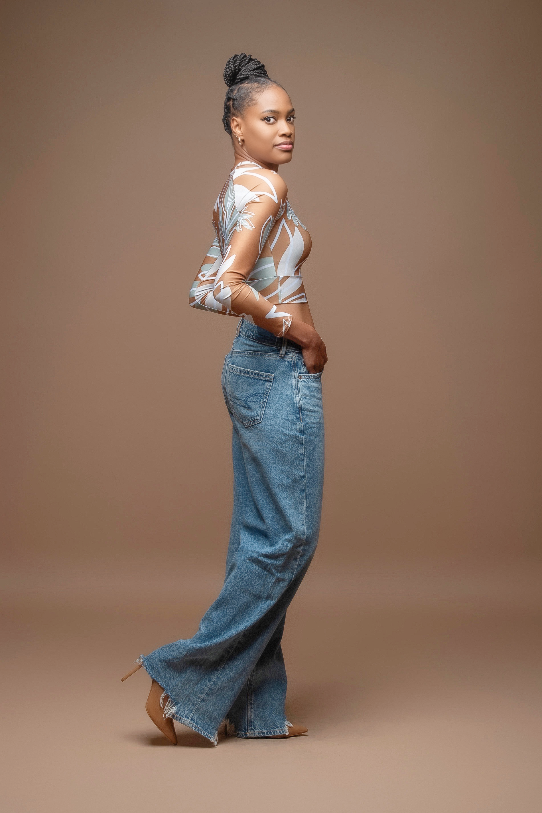 Gaia Long-Sleeve Crop Top
