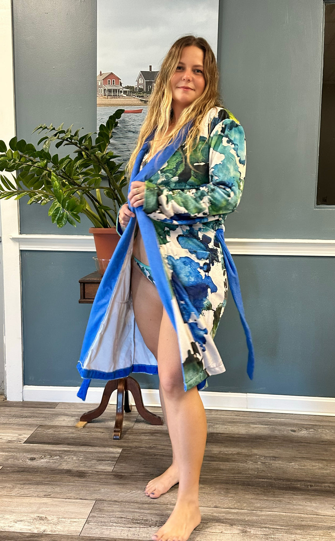 ZW Robe in Blue Lagoon Print